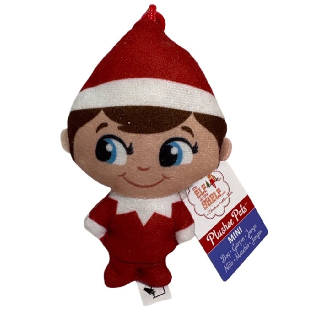 Elf On The Shelf Plushie Pals Mini Boy With Red Clip 4.5" NEW